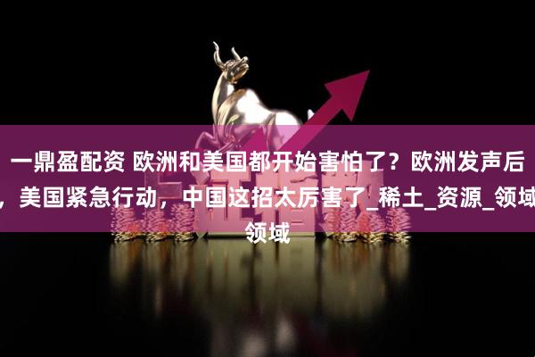 一鼎盈配资 欧洲和美国都开始害怕了？欧洲发声后，美国紧急行动，中国这招太厉害了_稀土_资源_领域